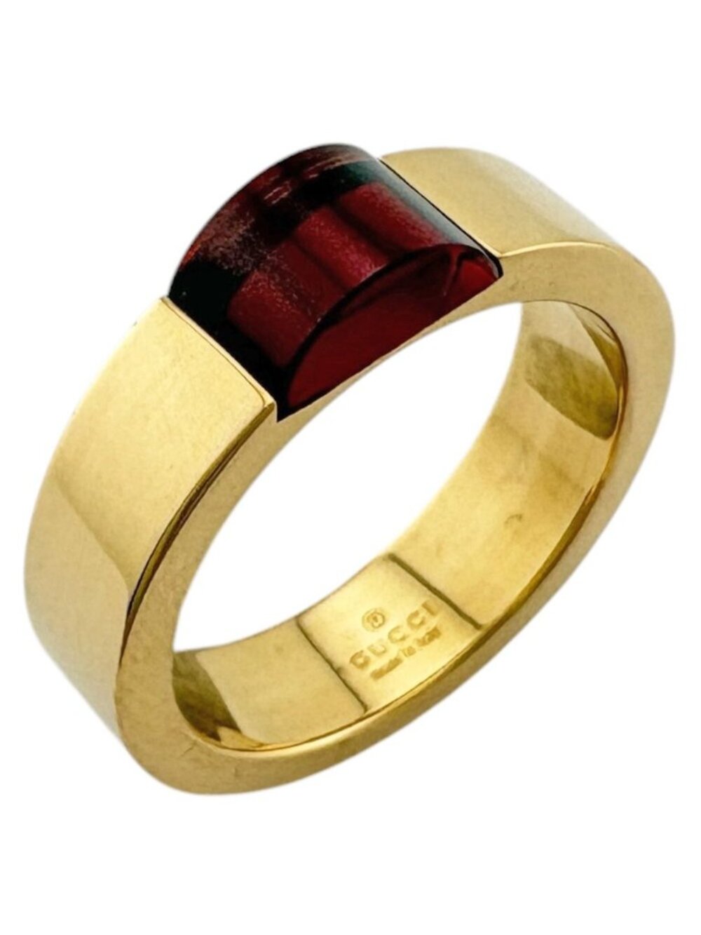 Gucci Ring 18k Gold Garnet - Picture 1 of 9